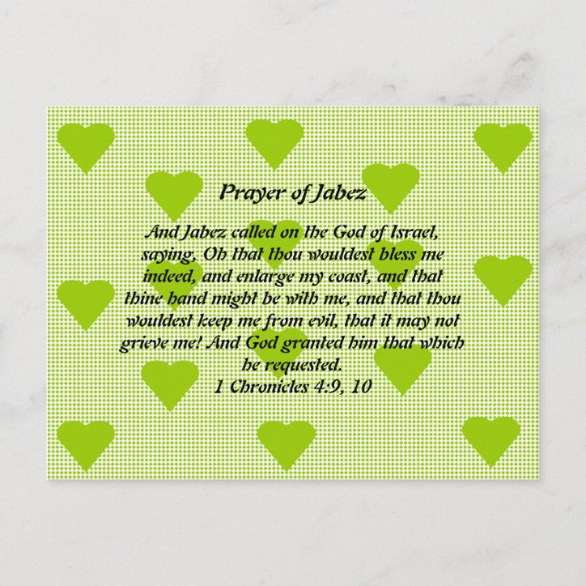 Prayer of Jabez Postcard (Front)