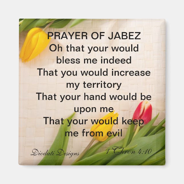 Prayer of Jabez Tulip Magnet (Front)