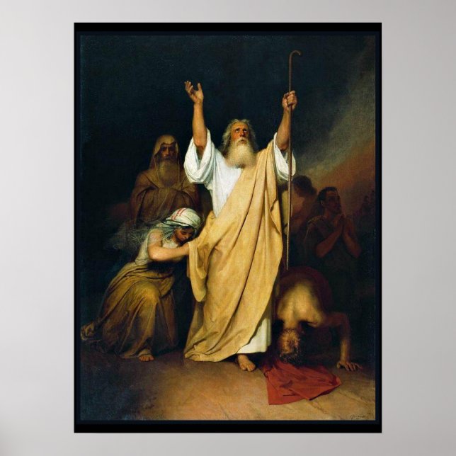 Prayer of Moses, fine art painting, Poster (Front)