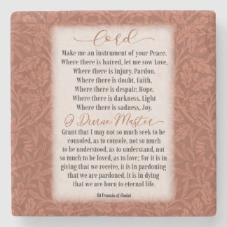Prayer of Peace - St Francis of Assisi Stone Coaster