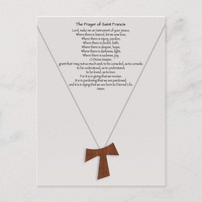 Prayer of Saint Francis Postcard (Front)