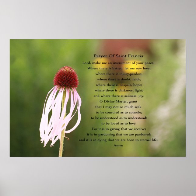 Prayer of Saint Francis Poster (Front)