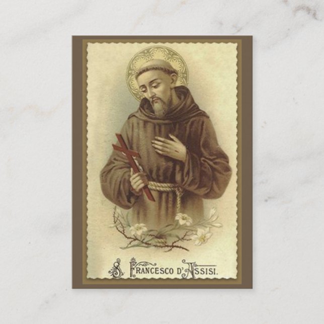 Prayer of St. Francis of Assisi Holy Business Card (Front)