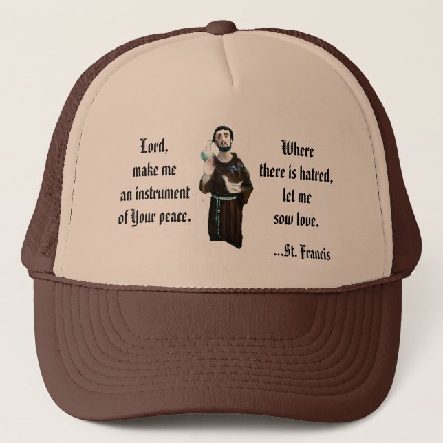 Prayer of St. Francis Trucker Hat (Front)