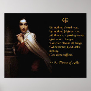 Prayer of St. Teresa of Avila Poster