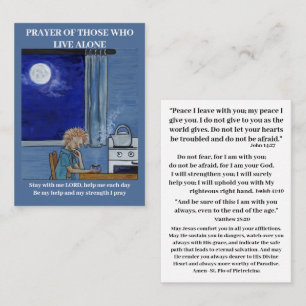 Prayer of those who live alone business card
