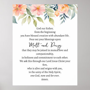 Prayer on your wedding day poster