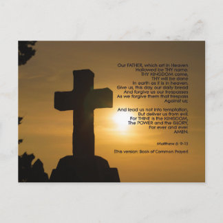 Prayer - Our Father (Pater Noster) Postcard