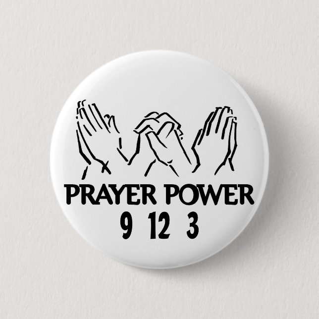 Prayer Power 2 Inch Round Button (Front)