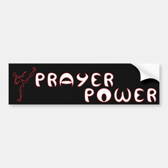 Prayer Power Christian bumper sticker (Front)