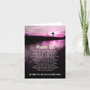 Prayer, psalm 25 personalised christian card