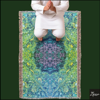 Prayer rug throw blanket
