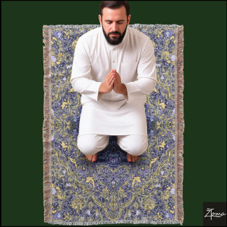 Prayer rug throw blanket