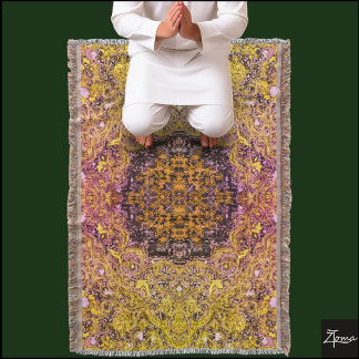 Prayer rug throw blanket