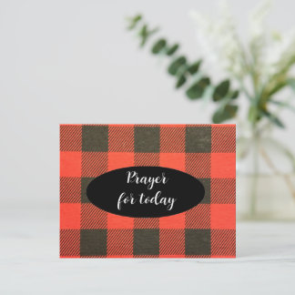 Prayer Scripture for Today Buffalo Plaid Postcard