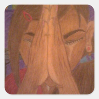 prayer square sticker