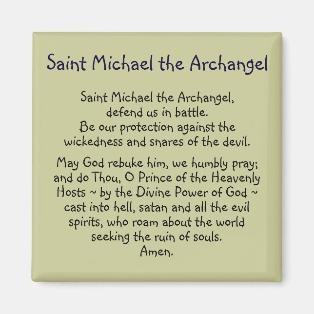 Prayer ~ St. Michael Magnet (Front)