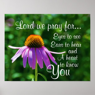 Prayer to God for Eyes to See and Ears to Hear Poster