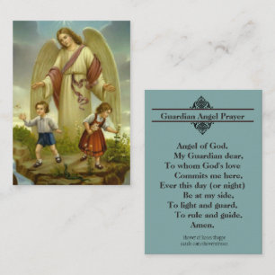 Prayer to My Guardian Angel Holy Card