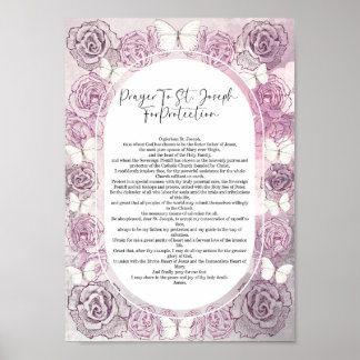 Prayer to Saint Joseph for protection  Poster