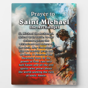 Prayer to Saint Michael the Archangel  Plaque