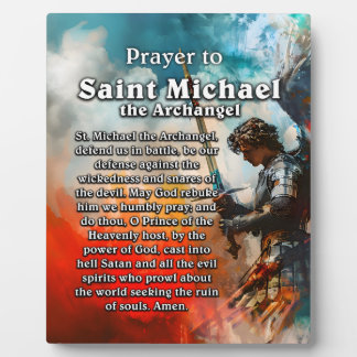 Prayer to Saint Michael the Archangel  Plaque