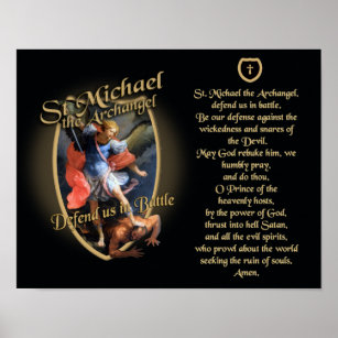 PRAYER TO SAINT MICHAEL THE ARCHANGEL POSTER