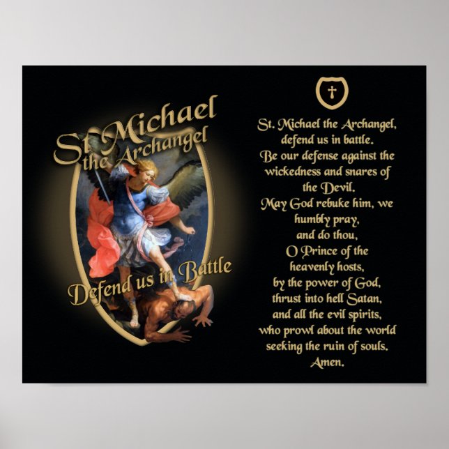 PRAYER TO SAINT MICHAEL THE ARCHANGEL POSTER (Front)