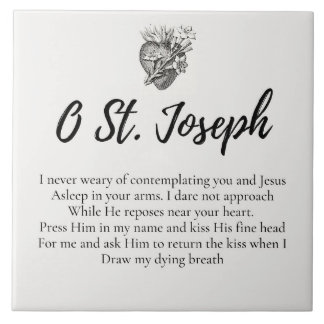 Prayer to St. Joseph Ceramic Tile