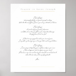 Prayer to St. Joseph Poster