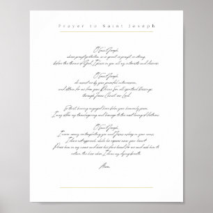 Prayer to St. Joseph Poster