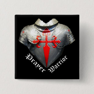 Prayer Warrior 2 Inch Square Button