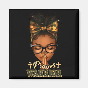 Prayer Warrior Christians Camo African American Af Magnet