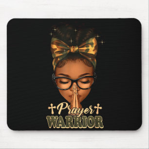 Prayer Warrior Christians Camo African American Af Mouse Pad