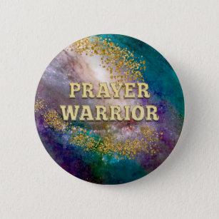 PRAYER WARRIOR (Cosmos) Button
