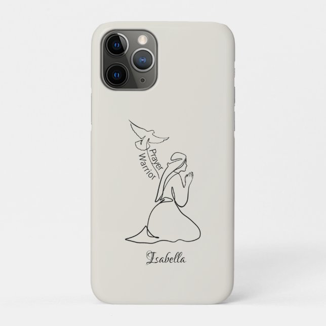 Prayer Warrior Design & Customize Name  Case-Mate iPhone Case (Back)