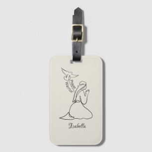 Prayer Warrior Design & Customize Name Luggage Tag