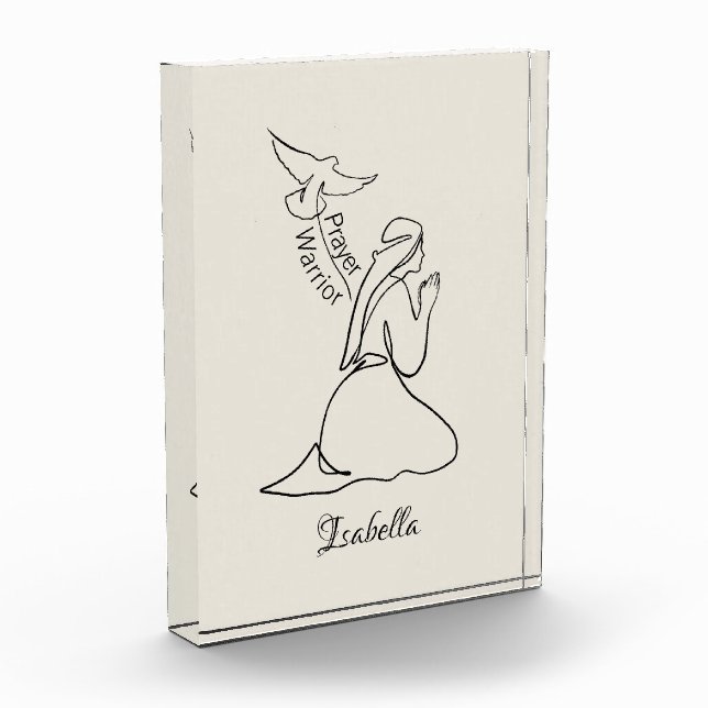 Prayer Warrior Design & Customize Name  Photo Block (Left)
