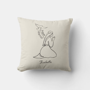 Prayer Warrior Design & Customize Name Throw Pillow