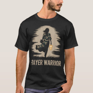 Prayer Warrior God Jesus Christian Black Girl T-Shirt