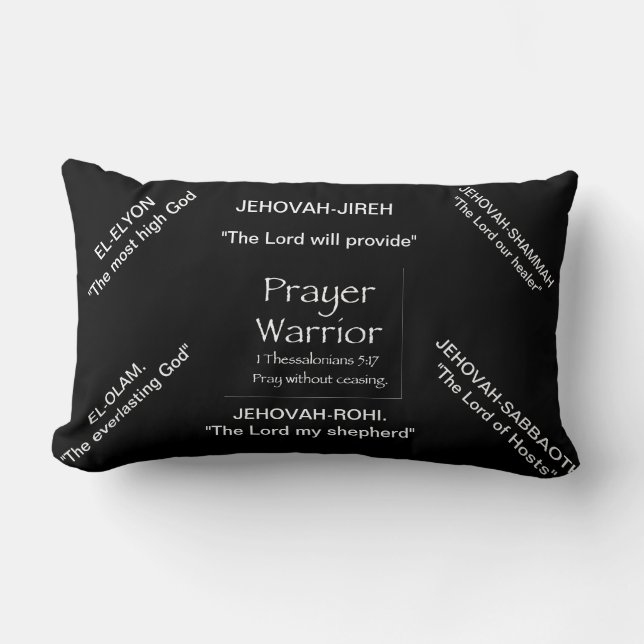 prayer warrior lumbar pillow (Front)