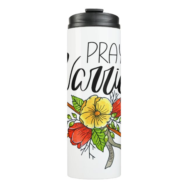 Prayer Warrior - Parkinson's  Thermal Tumbler (Front)
