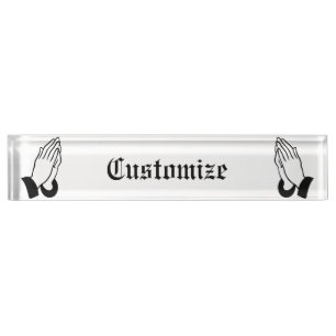 Prayer Warrior Praying Thunder_Cove Nameplate