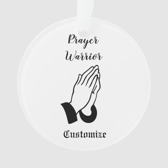 Prayer Warrior Praying Thunder_Cove Ornament (Front)