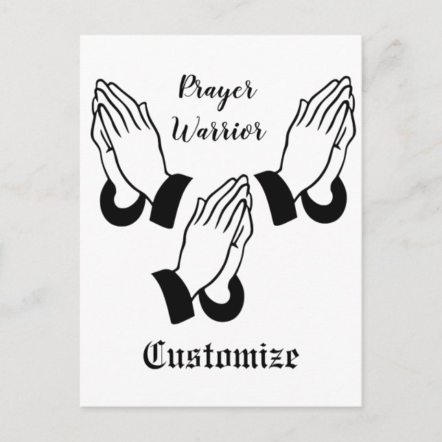 Prayer Warrior Praying Thunder_Cove Postcard (Front)