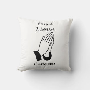 Prayer Warrior Praying Thunder_Cove Throw Pillow
