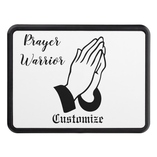 Prayer Warrior Praying Thunder_Cove Trailer Hitch Cover (Front)