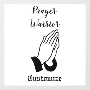 Prayer Warrior Praying Thunder_Cove Window Cling