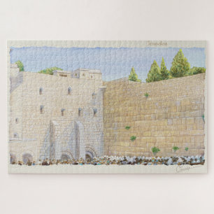 Prayer, Western Wall KOTEL Jerusalem Old City ART Jigsaw Puzzle