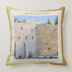 Prayer, Western Wall KOTEL Jerusalem Old City ART Throw Pillow